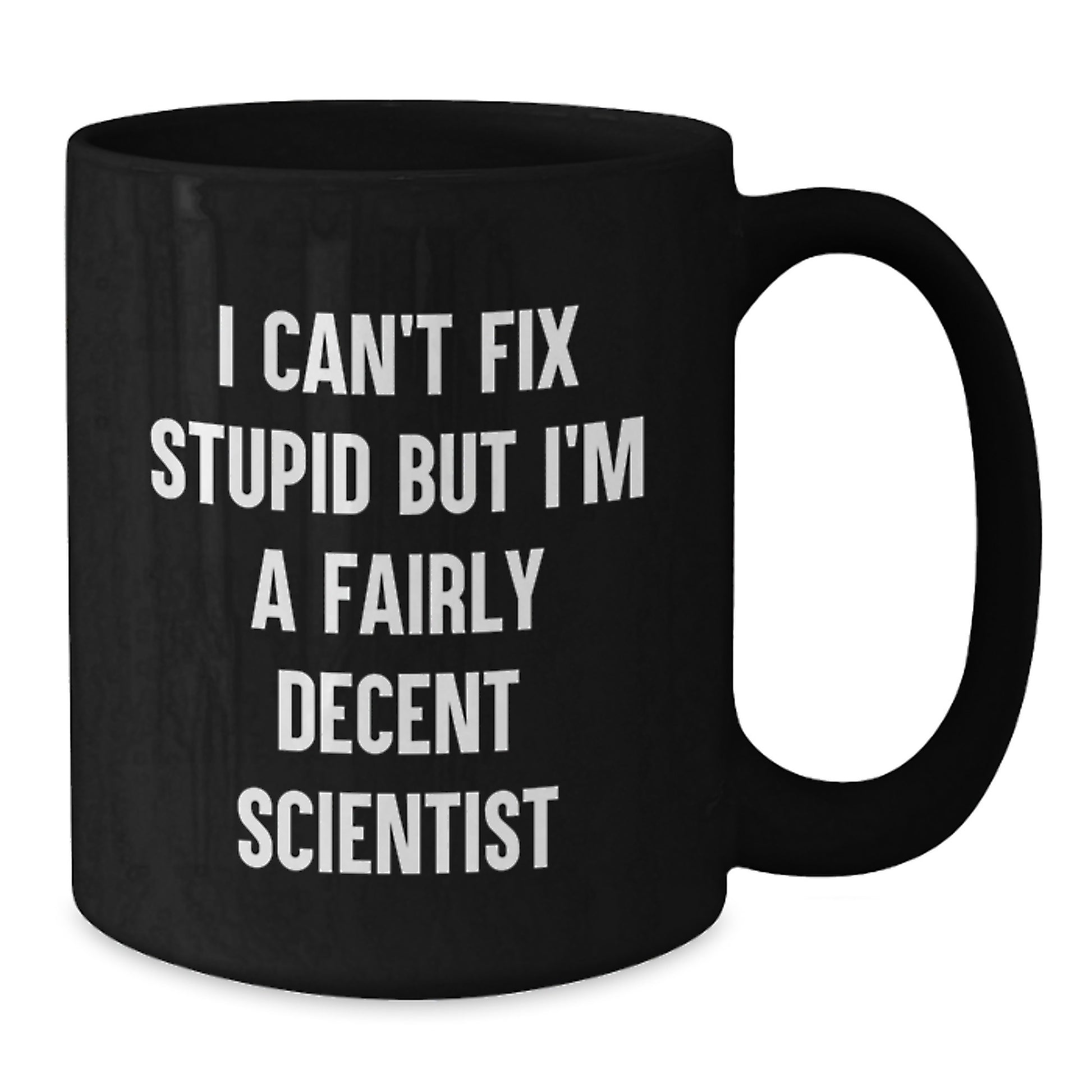 Scientist Keepsake Black Coffee Mug for Him Birthday Gift with 11oz - Additional