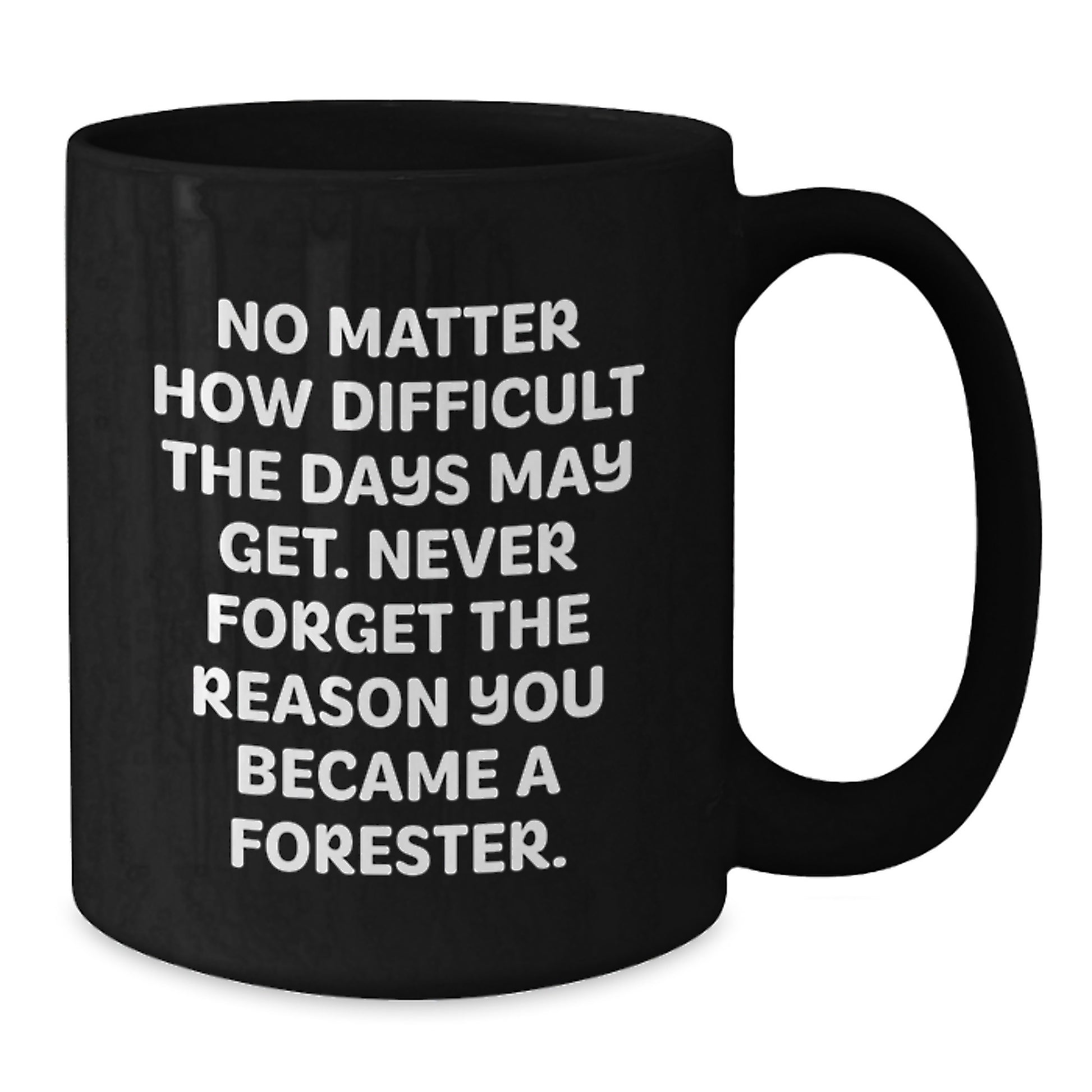 Inspiring Forester Gifts, Funny Quote on Black Coffee Mug, Perfect for Forester Graduation - Additional
