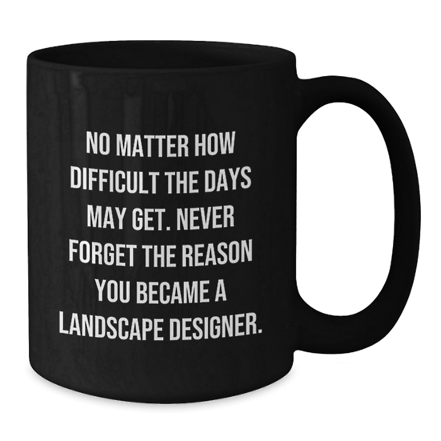 Landscape Designer Inspirational Black Coffee Mug - Gifts from Friends - Never Forget Your Reason - Graduation Unique Gifts - Additional