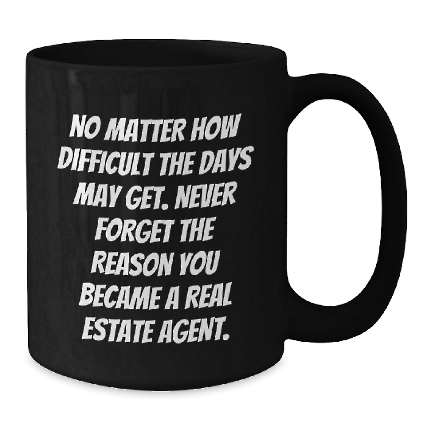 Real Estate Agent Gifts from Friends Unique Inspirational Ceramic Black Coffee Mug for Graduation - Additional