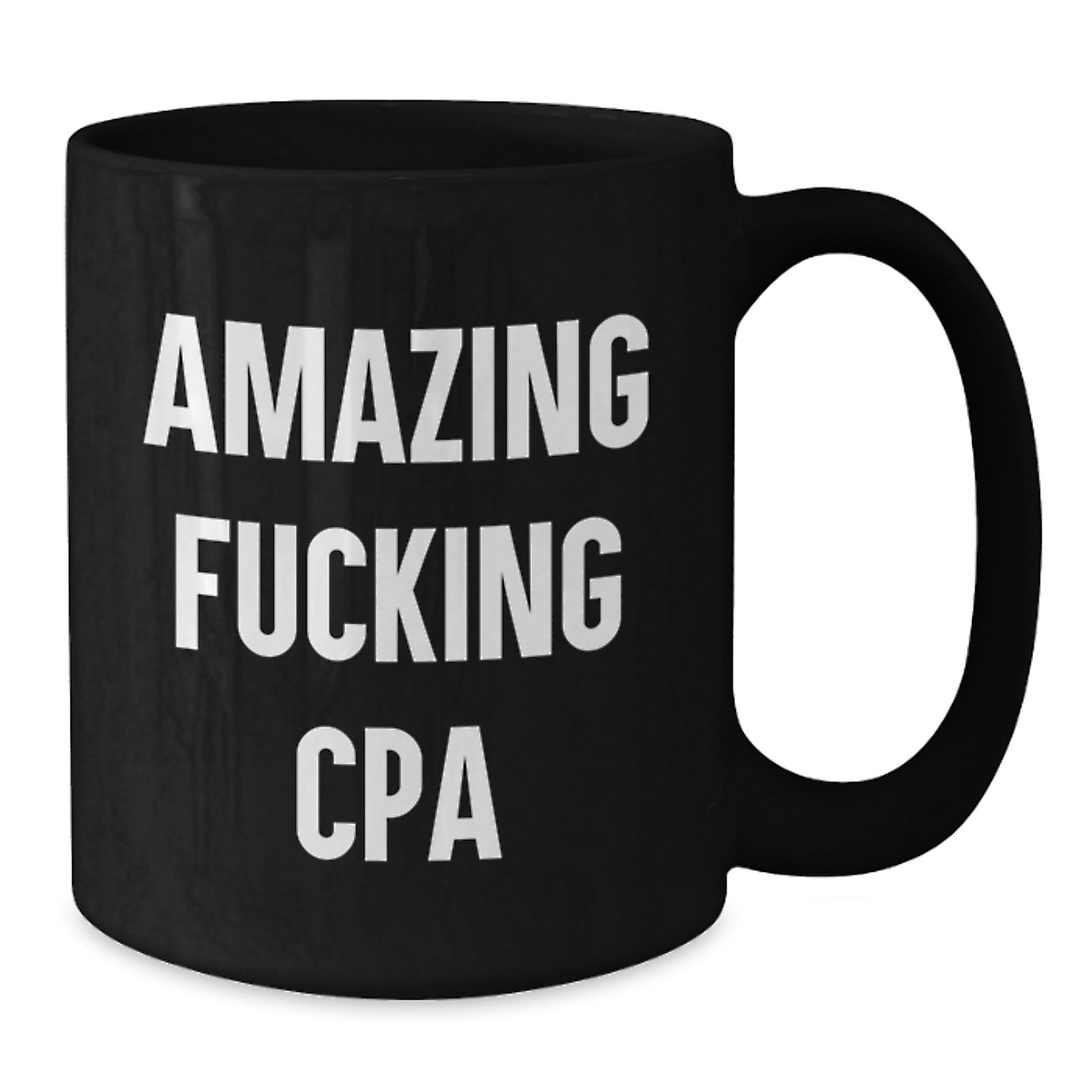 Funny CPA Gifts for Men, Inspirational Black Coffee Mug for Graduation, 'Amazing F--king Cpa' Quote, Gifts from Friends for CPA Students - Additional