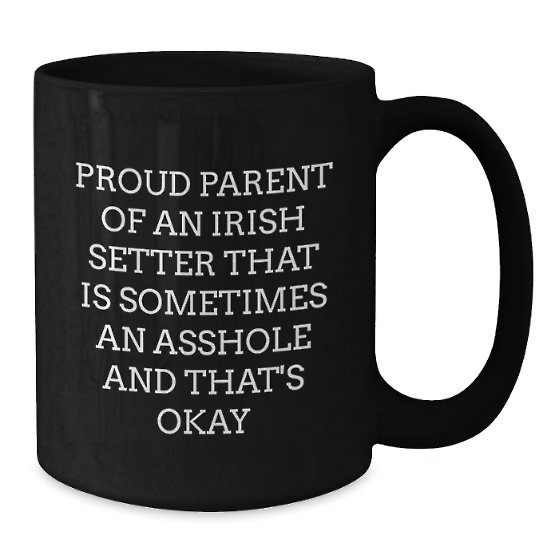 Irish Setter Black Coffee Mug Idea for Coworkers Birthday Gift - Additional