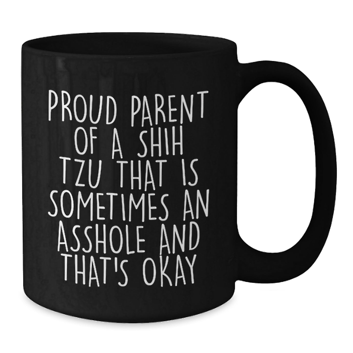Funny Shih Tzu Dog Gifts for Men, Shih Tzu Dad, Black Coffee Mug from Son, Daughter, Friend or Family Members on Father's Day - Additional