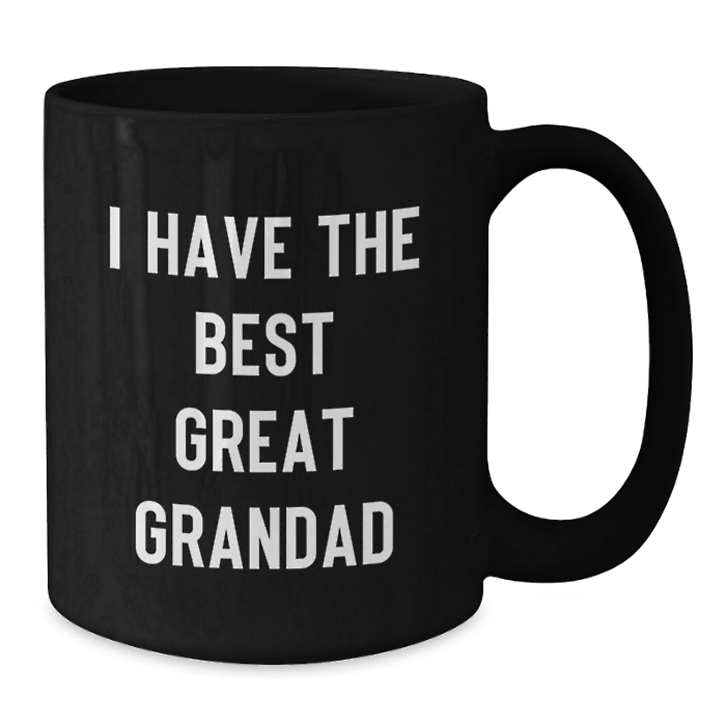 Funny Grandad Gifts from Family, Inspirational Black Coffee Mug 'I Have The Best Great Grandad', Graduation Unique Gifts for Grandad - Additional