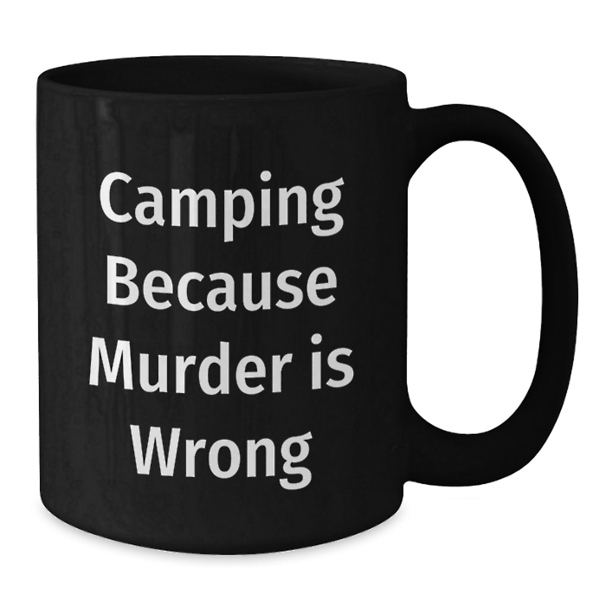 Funny Camping Gifts for Men, Black Coffee Mug, Perfect for Camping Enthusiasts, Gifts from Friends - Additional
