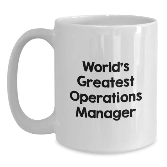 Funny Operations Manager Gifts from Men, 'World's Greatest Ops Manager' Quote, Unique Father's Day Unique Gifts for Operations Manager or Dad - Main