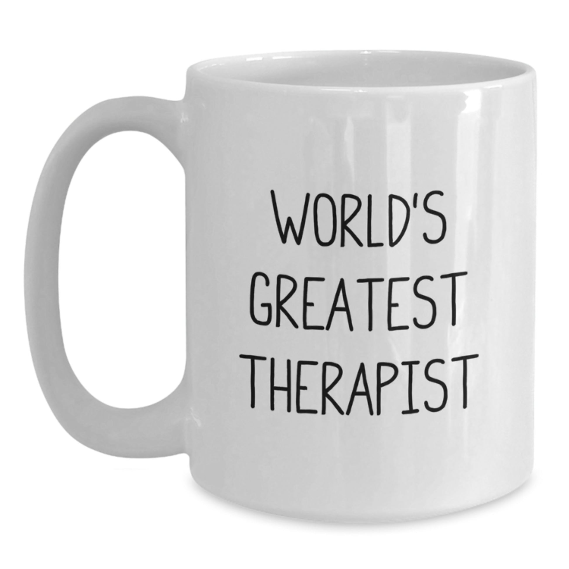 Gifts from Friends for Therapist World's Greatest Mug, Funny White Coffee Mug, Graduation Unique Gifts - Main