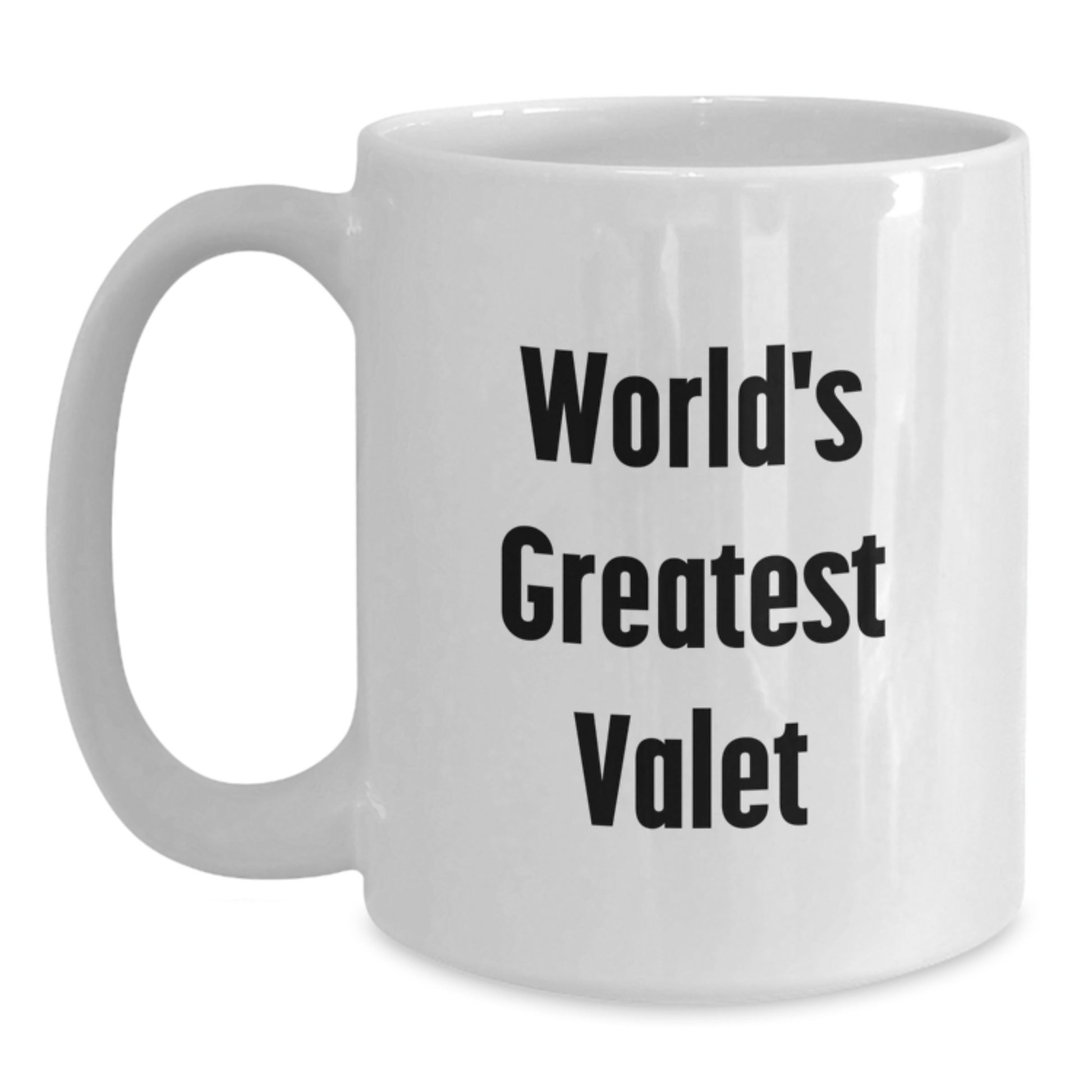 Funny Valet Gifts for Men, World's Greatest Valet White Coffee Mug, Ideal Gift for Graduation Day from Family - Main