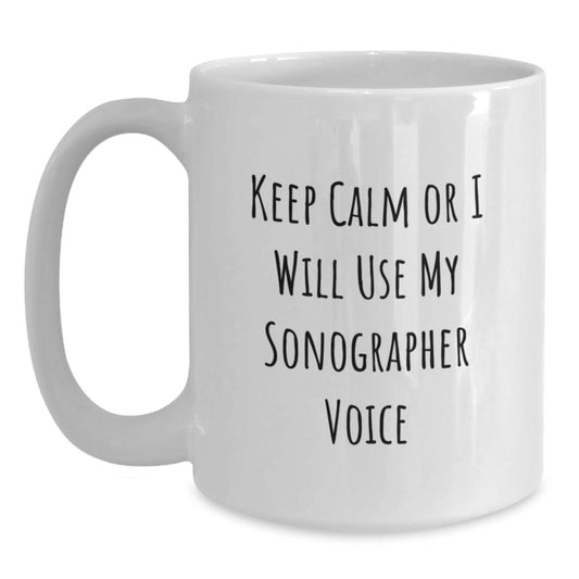 Funny Sonographer Gifts, White Coffee Mugs for Sonographer Friends, Gifts from Men to Sonographer Women Graduation Unique Gifts - Main
