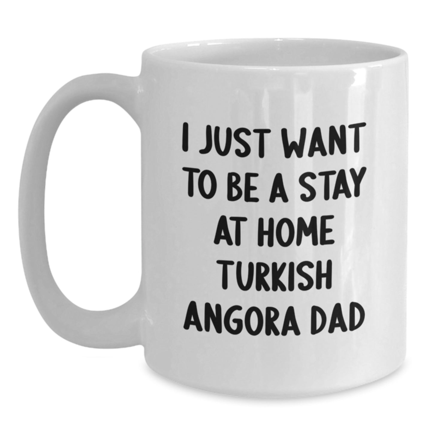 Turkish Angora Cat Lover Gifts from Dad to Family, Funny White Coffee Mug for Valentine's Unique - Main