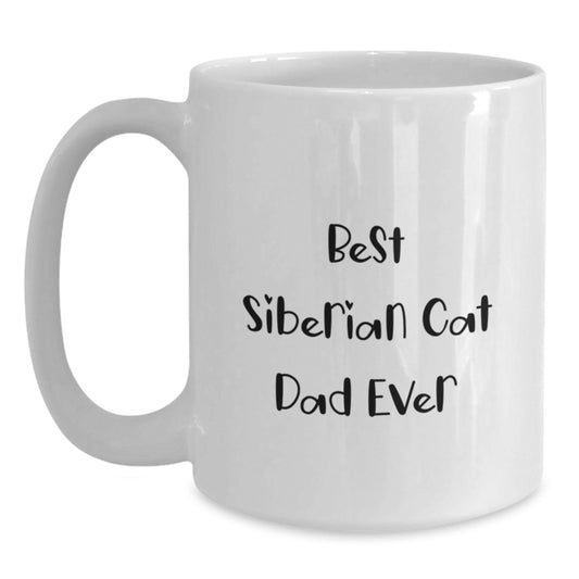 Funny White Coffee Mugs for Siberian Cat Lovers - Gifts from Men to Women, Unique Valentine's Gifts for Friends and Family to Show Love and Appreciation, Perfect for Daily Use - Main
