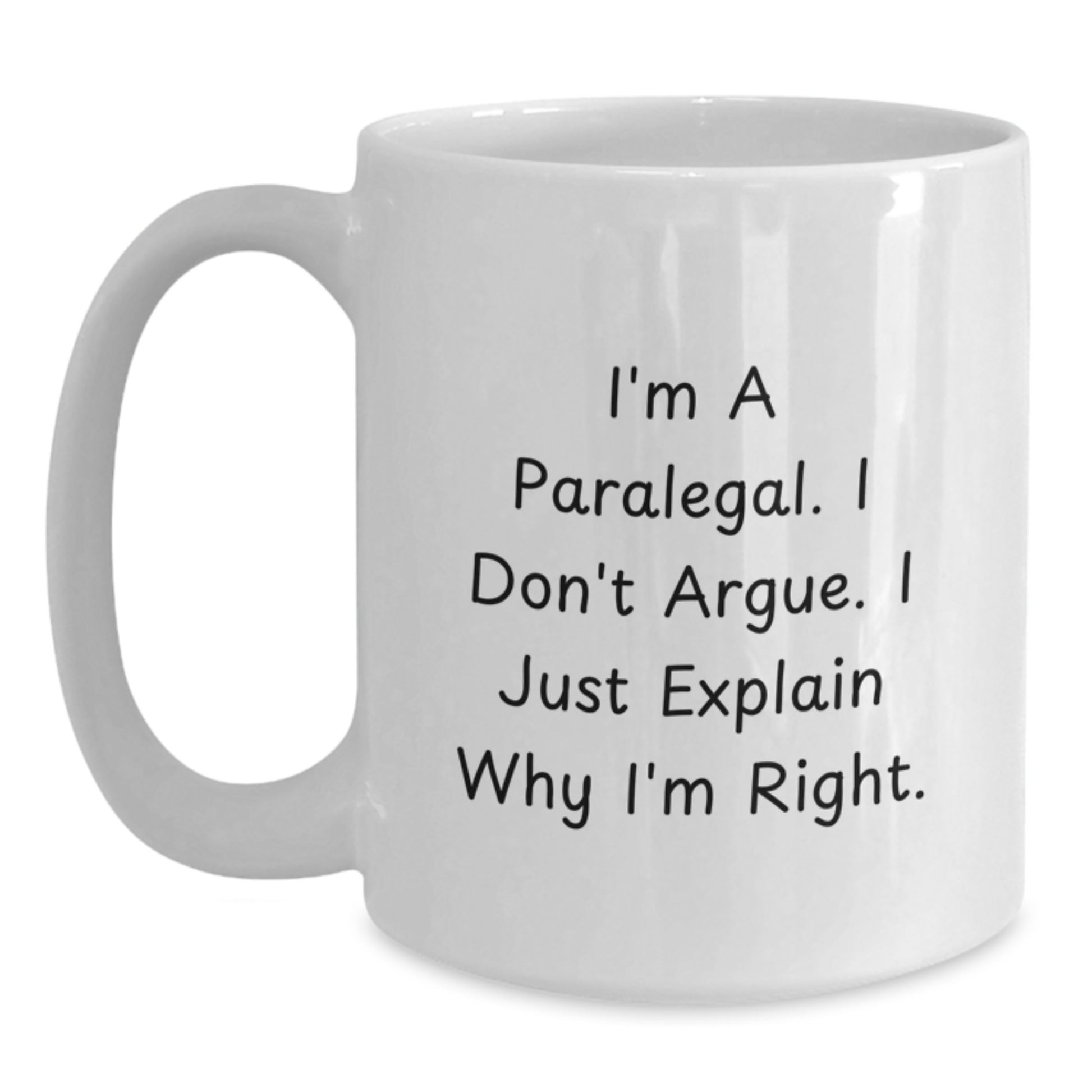 Birthday Gift Paralegal White Ceramic Coffee Mug for Her Present - Main