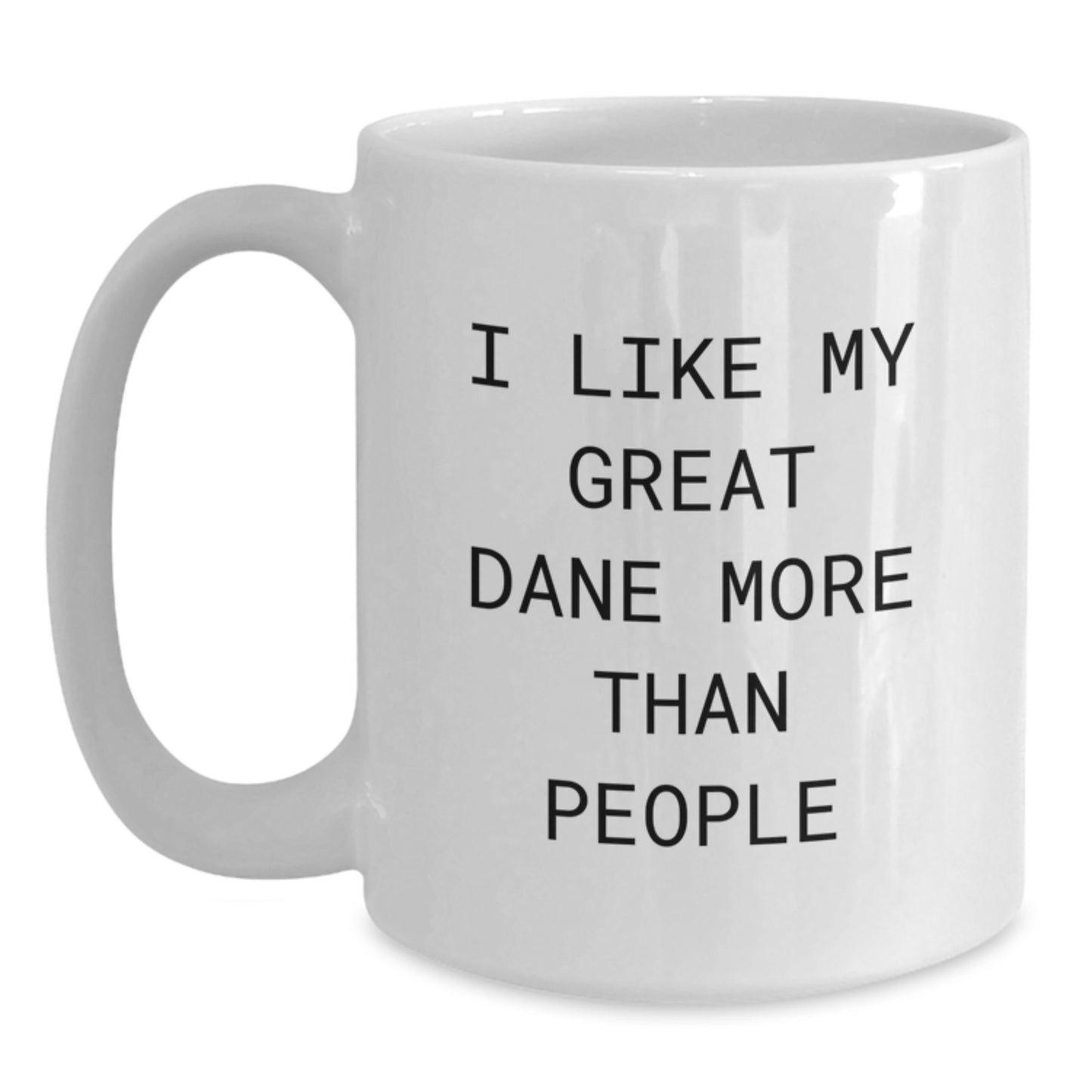 Funny Great Dane Dog Lover Gifts from Men to Great Dane Dog Owners on Valentine's White Coffee Mug - Main
