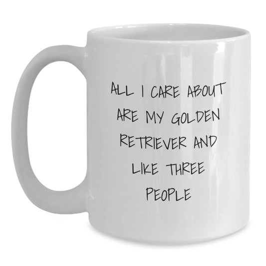 Funny Golden Retriever Dog Lover Gifts from Family for Birthday Unique Mug - Main