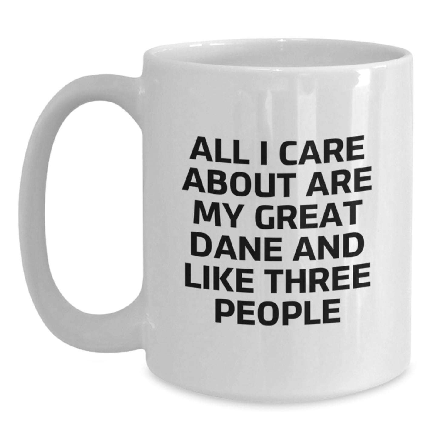 Funny Great Dane Dog Lover Gifts from Men for Friends and Family White Unique Coffee Mug - Main