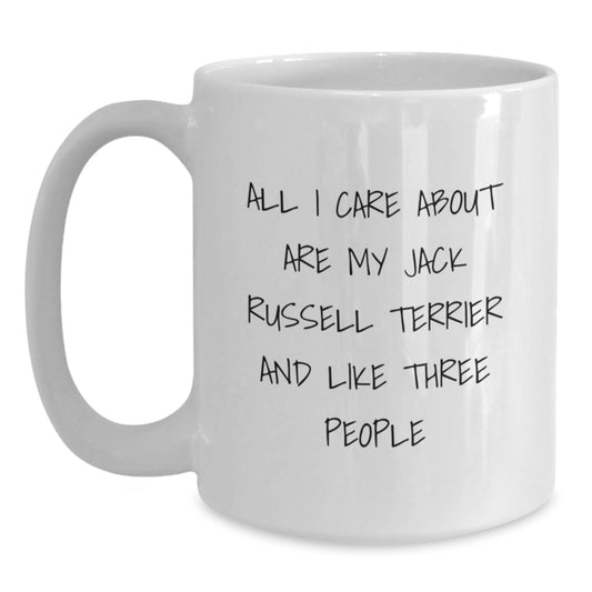 Funny Gifts from Friends for Jack Russell Terrier Dog Lover - White Coffee Mug, Birthday Unique Gifts with Cute Jack Russell Terrier Dog Quote - Main
