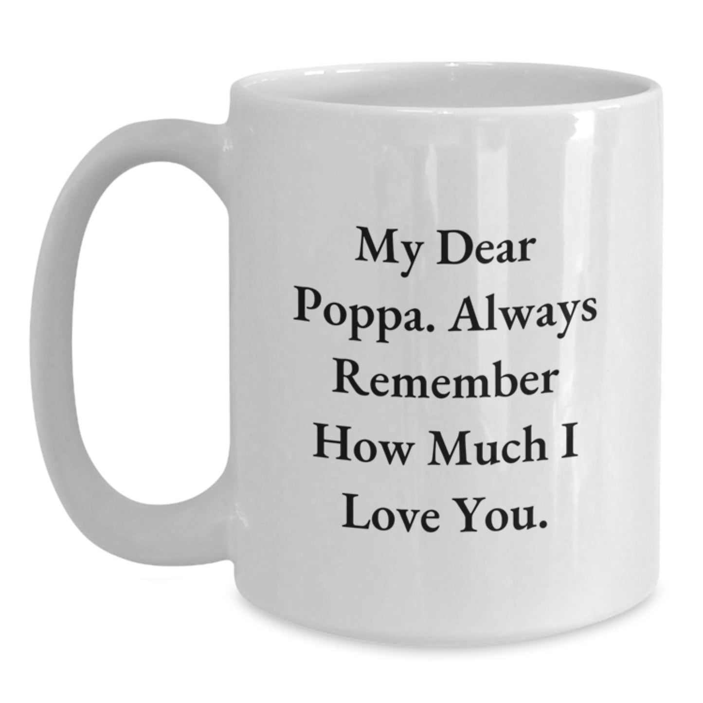Poppa Keepsake White Coffee Mug Birthday Gift for Him Ceramic 11oz - Main