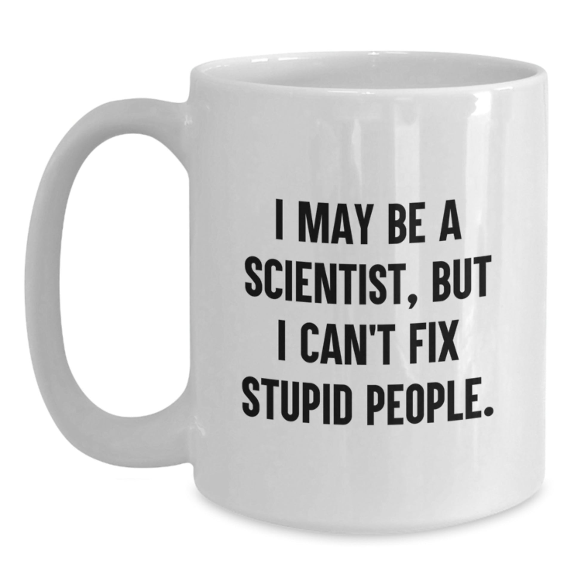 Funny Scientist Gifts from Friends, White Coffee Mug for Scientist Men, Graduation Unique Gifts - Main