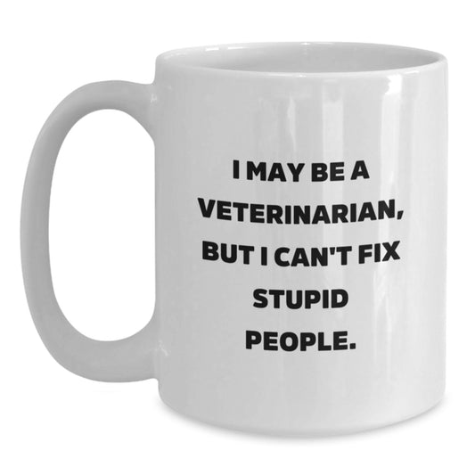Funny Veterinarian Gifts from Men to Women, Unique White Coffee Mugs for Mother's Day - Main