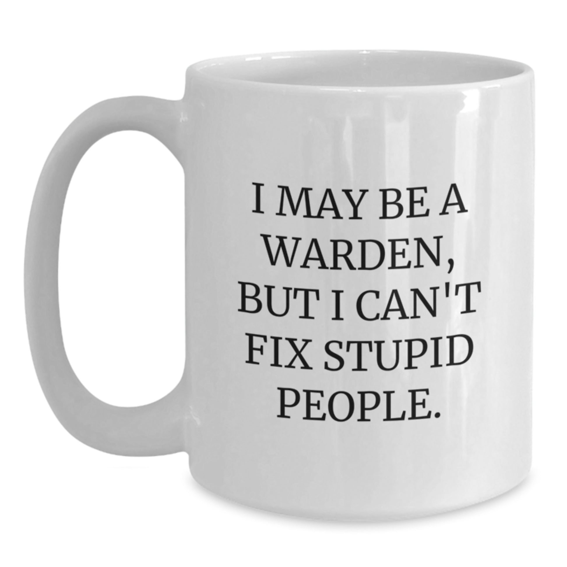 Warden Keepsake Ceramic White Coffee Mug Birthday Gift for Him - Main