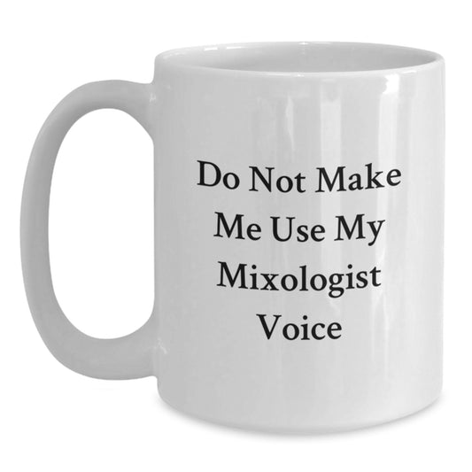 Birthday Gift Mixologist White Mug Present for Her - Main