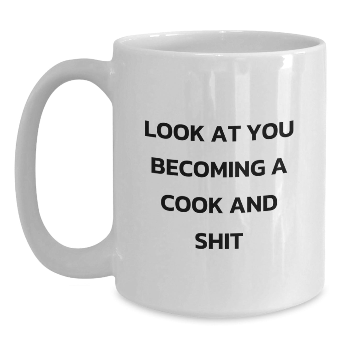 Funny Quote White Coffee Mug, Cook Gifts for Men, Unique Graduation Gifts from Family, Funny Cook White Coffee Mugs for Kitchen, White Coffee Mug with Funny Quote, Gifts for Cook - Main