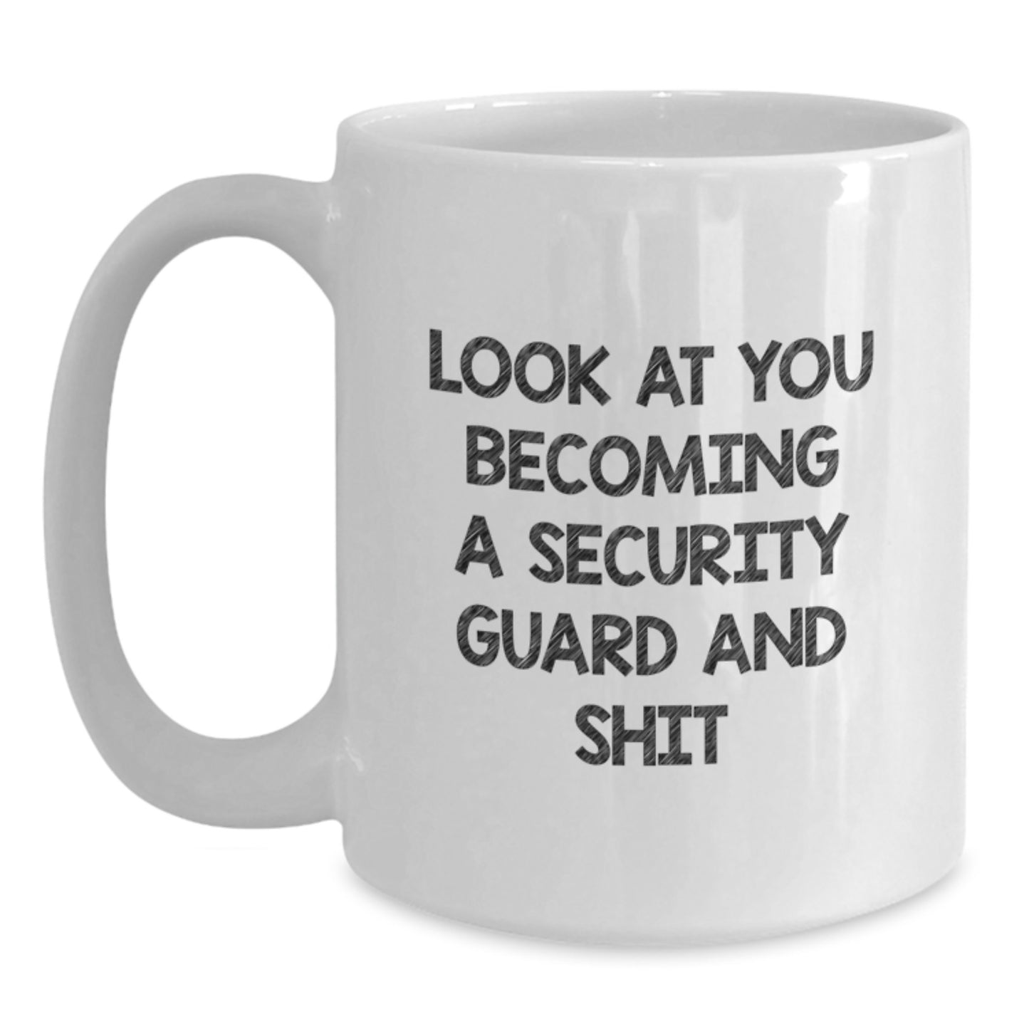 Funny Security Guard White Coffee Mug Gifts for Him from Family, Unique Graduation Unique Gifts - Main