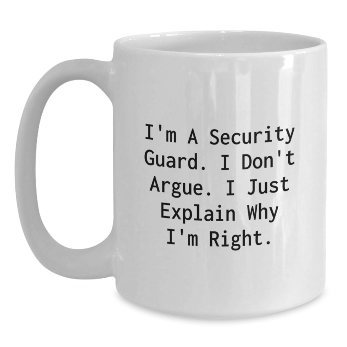 Funny Security Guard Gifts, White Coffee Mug for Security Guard Lovers, Mother's Day Unique Gifts from Friends, Family, or Coworkers - Main