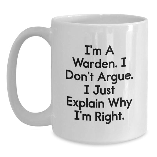 Warden Funny Coffee Mug Gifts from Friends for Birthday Unique Warden Love - Main