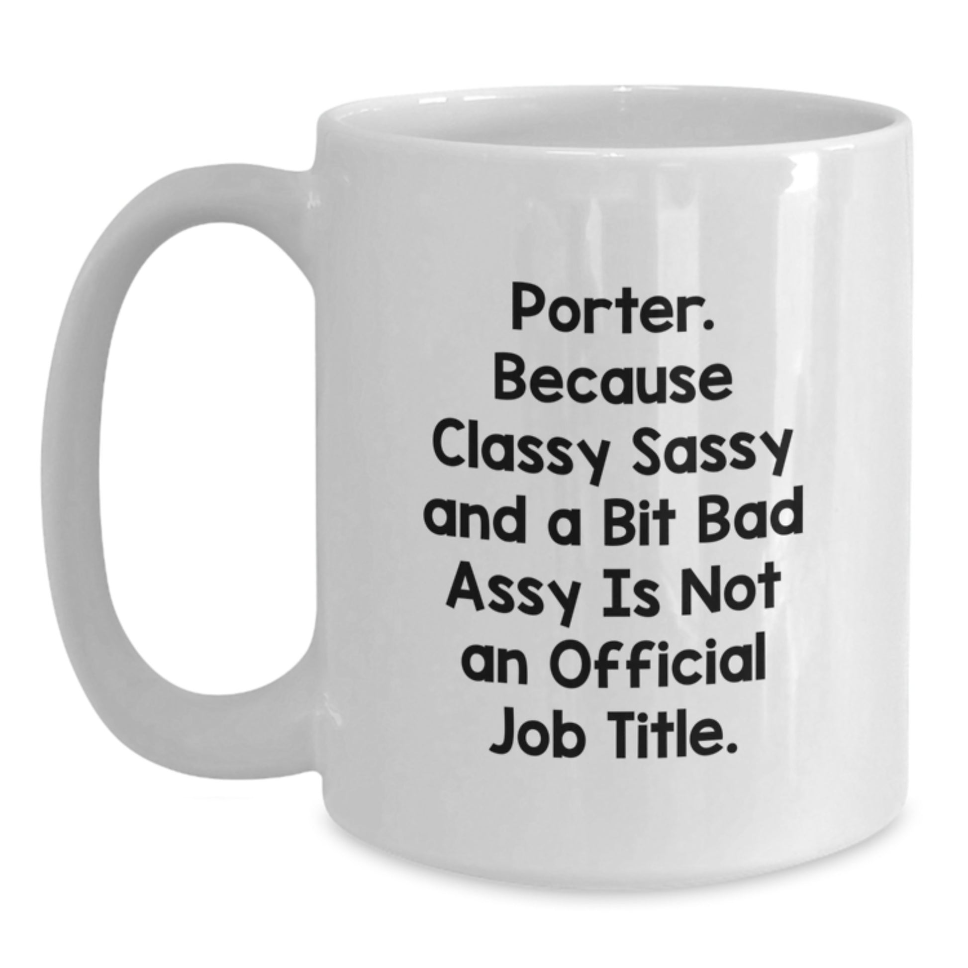 Porter Keepsake White Coffee Mug for Him Birthday Gift - Main