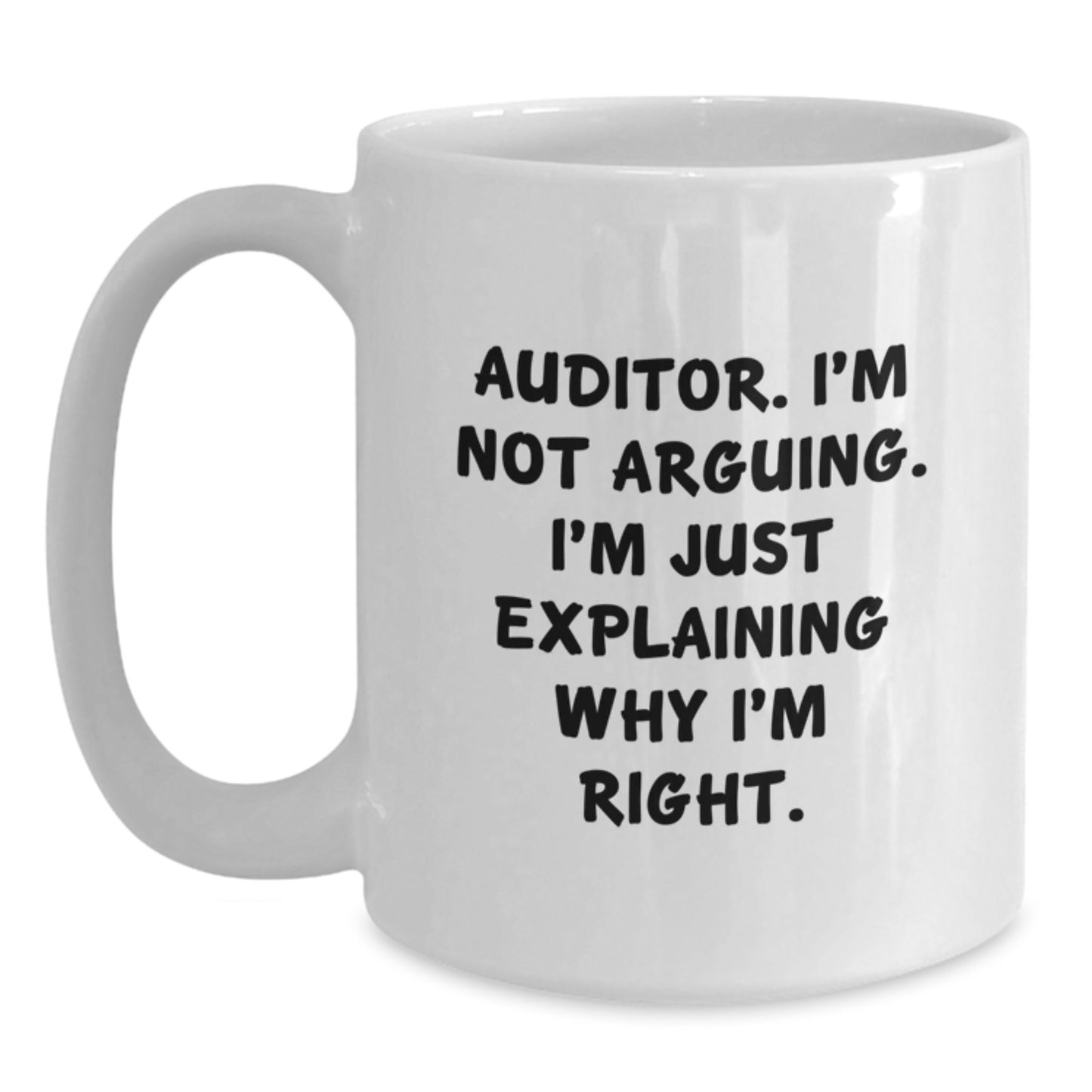Auditor Keepsake White Ceramic Coffee Mug for Him Birthday Gift 11oz - Main