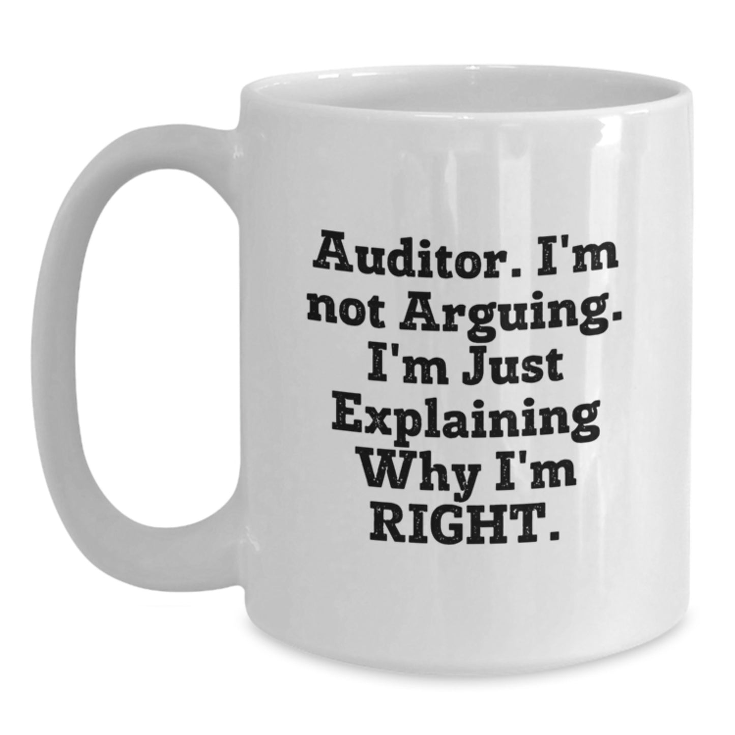 Birthday Gift Auditor White Mug for Her – Keepsake Present - Main