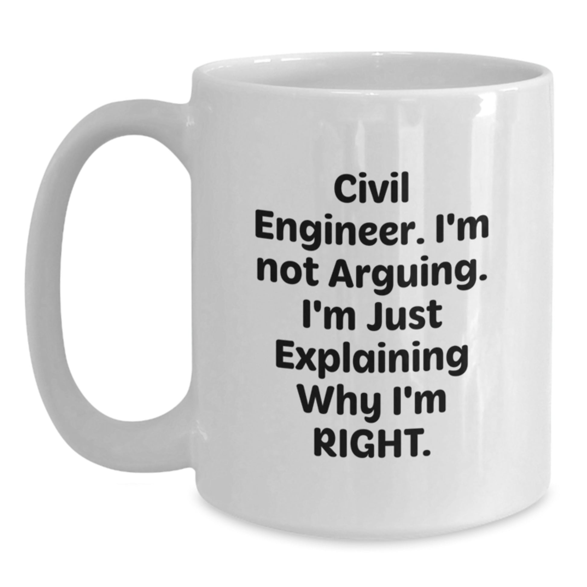 Civil Engineer Gifts Funny Humor White Coffee Mug Graduation Unique - Main