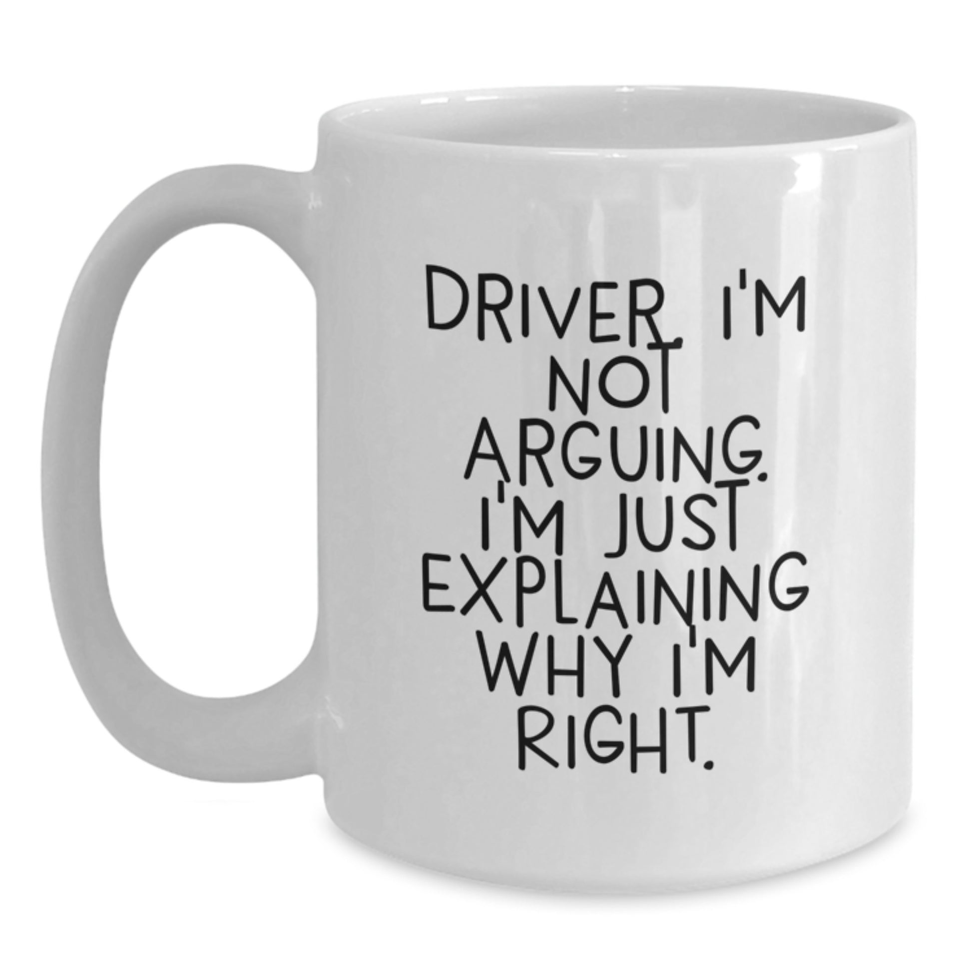 Driver Gifts from Friends and Family, Funny White Coffee Mug for Driver, Mother's Day Unique Presents - Main
