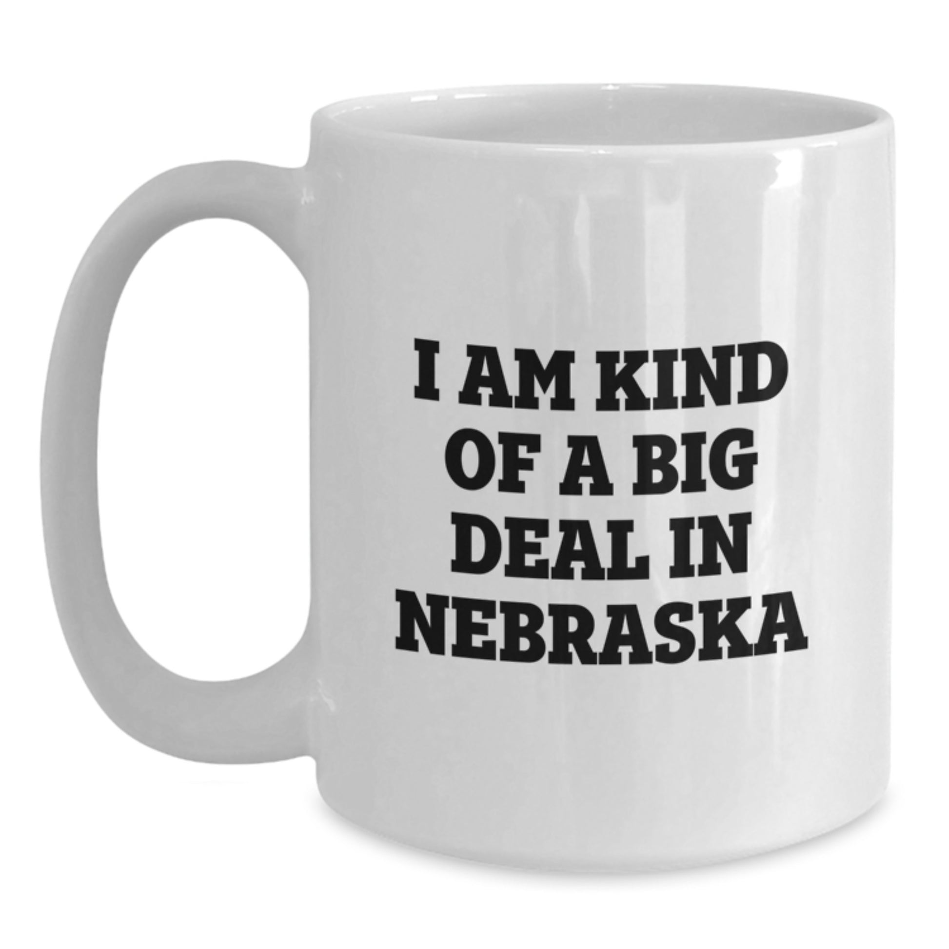 Nebraska Keepsake White Ceramic Coffee Mug for Him Birthday Gift - Main