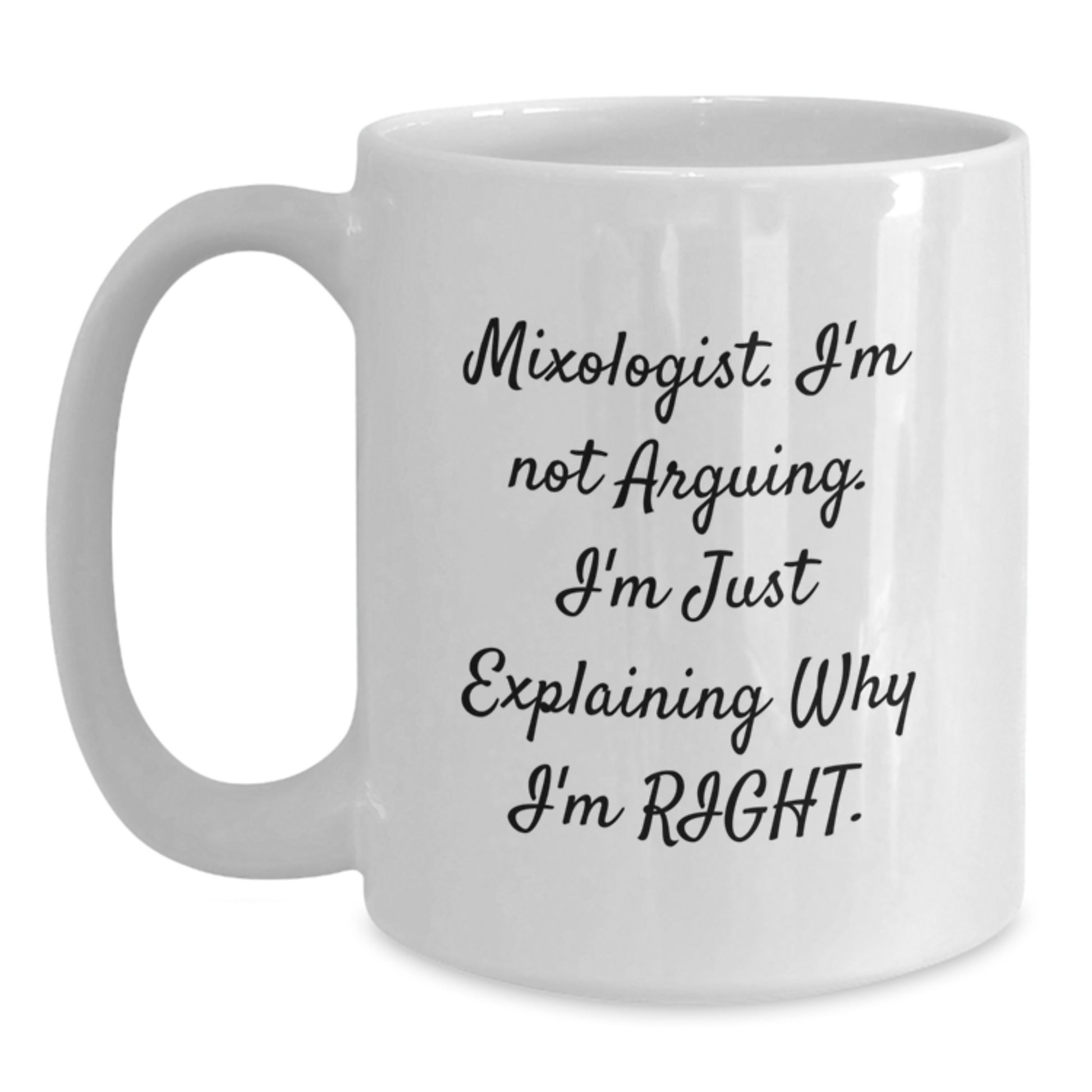 Funny Mixologist Gifts from Friends for Mixologist Men and Women White Coffee Mug - Main