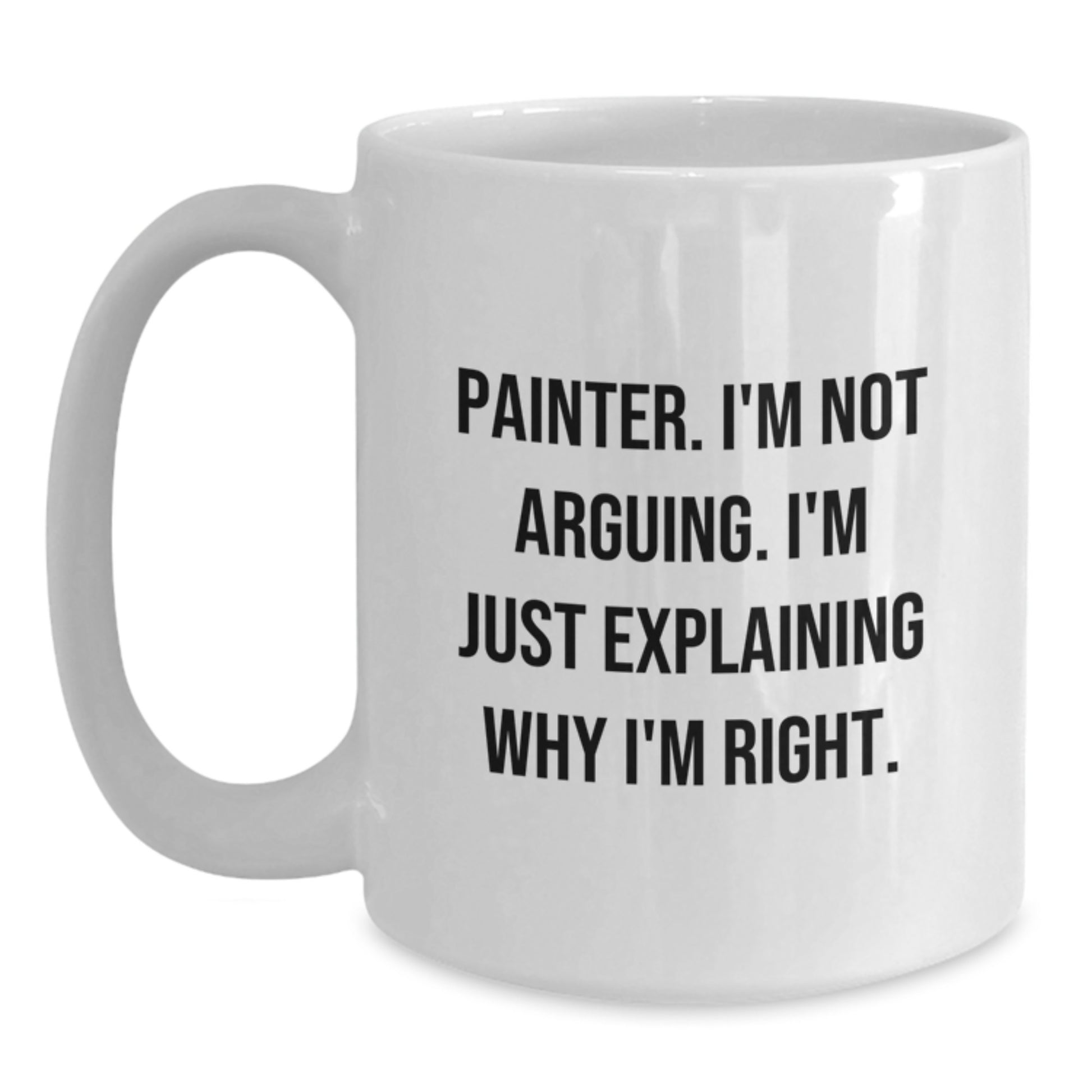 Painter Keepsake White Coffee Mug for Him Surprise Birthday Gift Ceramic - Main