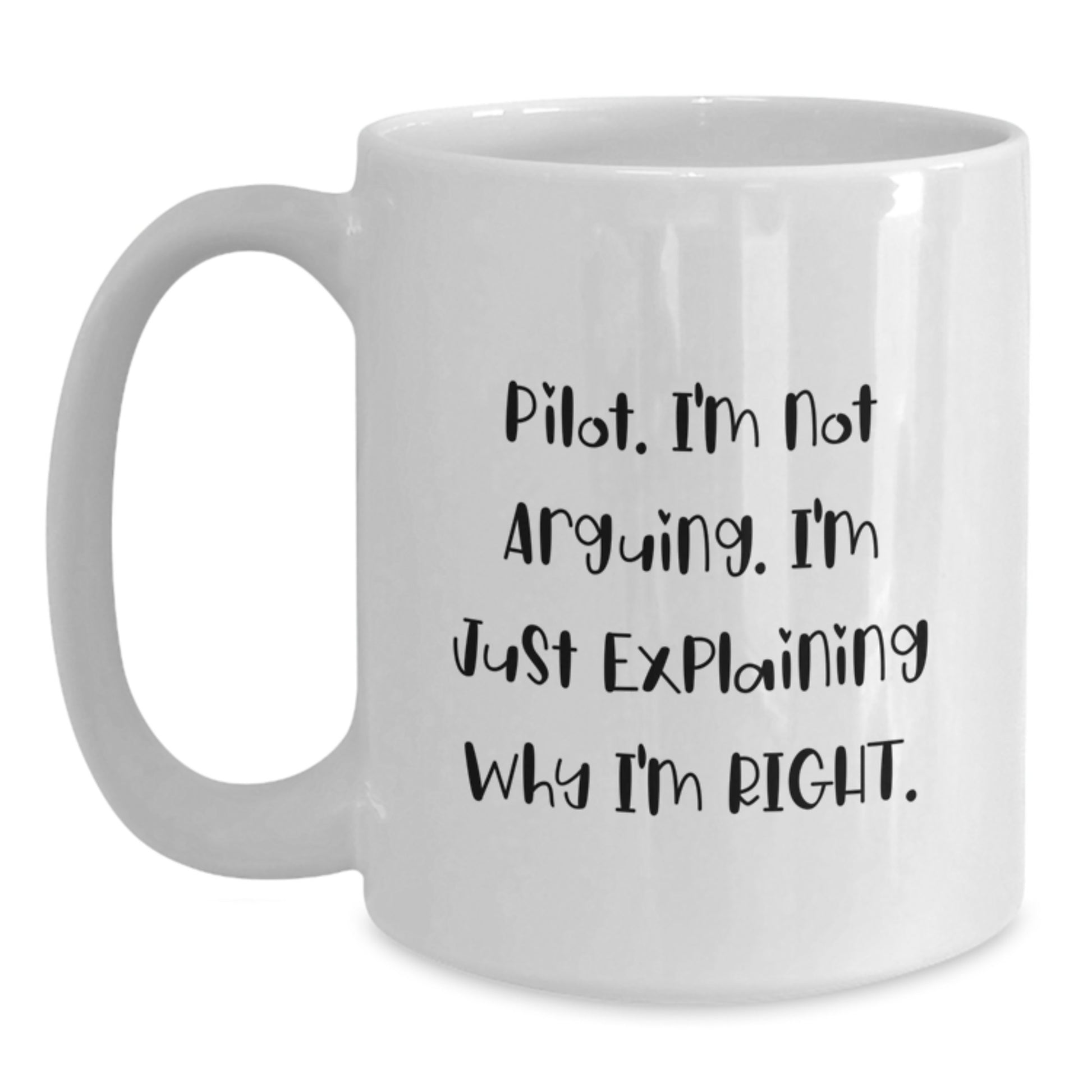 Pilot Keepsake White Ceramic Coffee Mug for Him Birthday Gift - Main