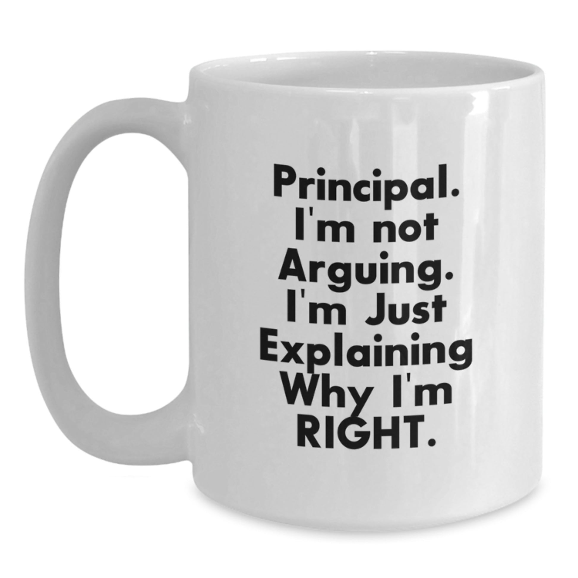 Birthday Gift for Her Principal White Ceramic Mug Keepsake Present 11oz - Main
