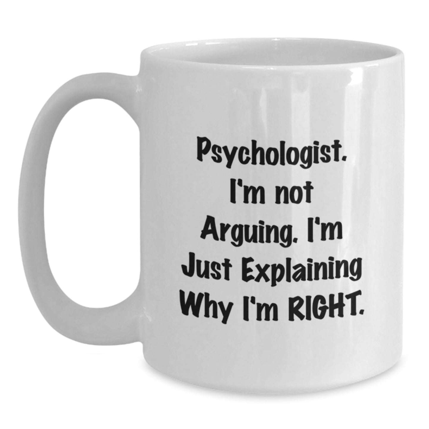 Psychologist Keepsake White Coffee Mug for Him Birthday Gift - Main