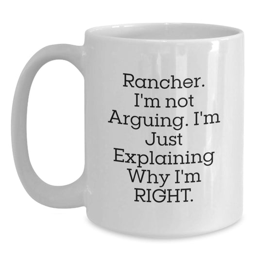 For Him Rancher Keepsake White Coffee Mug Birthday Surprise Gift - Main