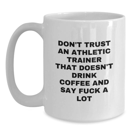 Athletic Trainer White Coffee Mug Keepsake for Him Birthday Gift - Main