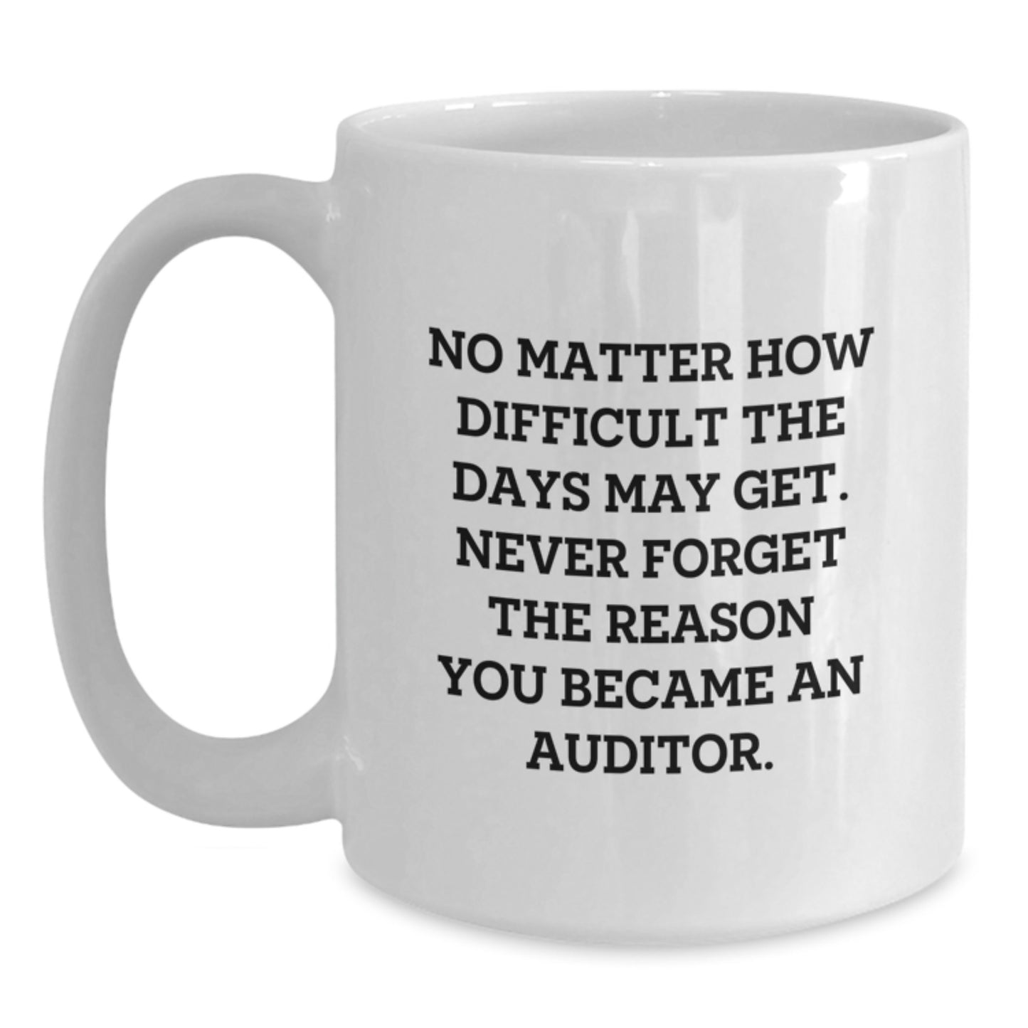 Funny Inspirational Auditor Gifts for Graduation - White Coffee Mugs from Family to Auditor Friends, Graduation Unique Gifts for Men, Women, Coworkers, Family - Main