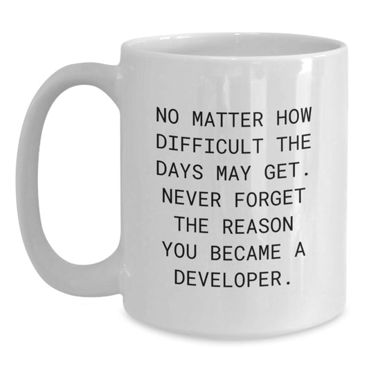 Funny Developer White Coffee Mugs Gifts from Friends to Graduation Unique Gifts for Men Women - Main