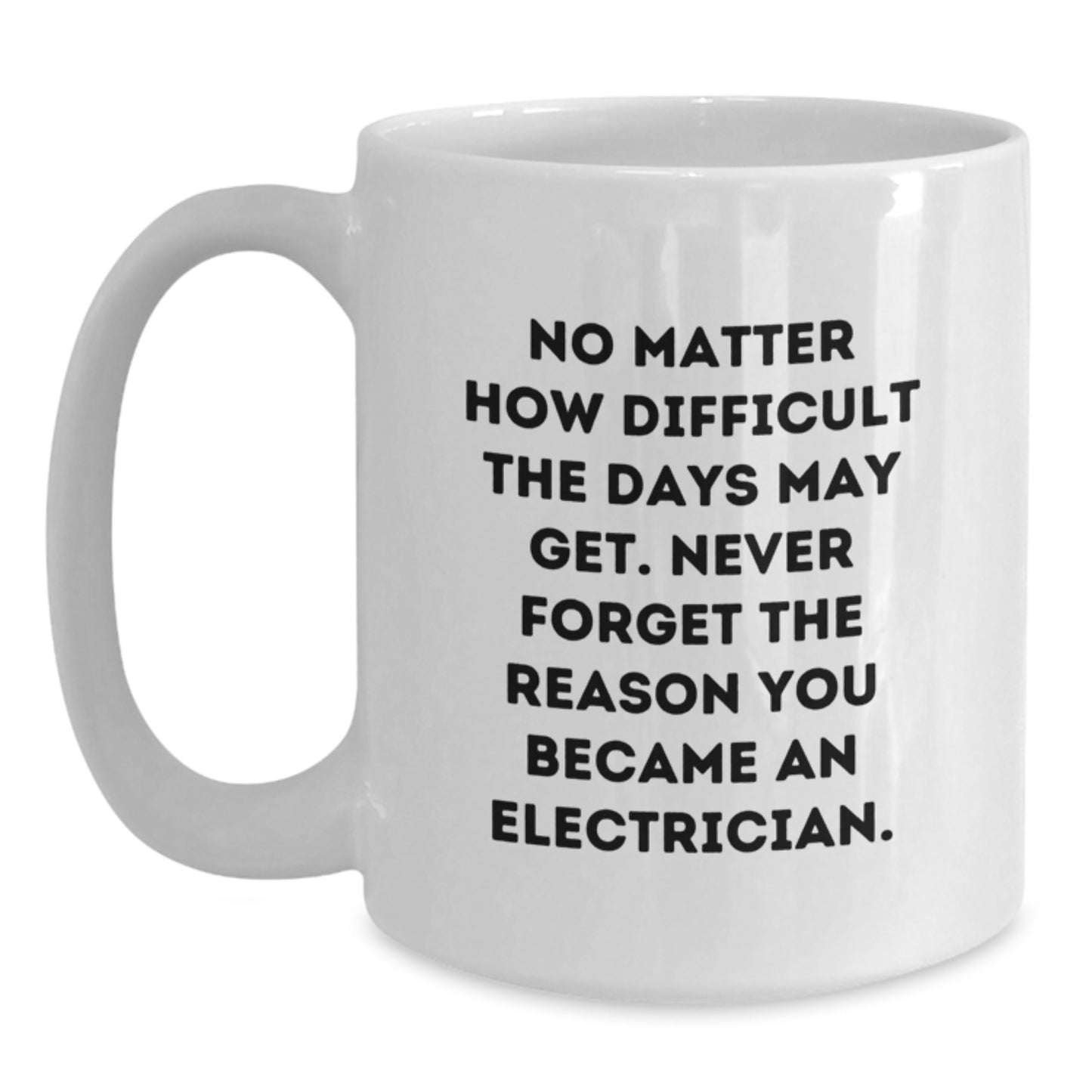 Gifts from Family for the Successful Electrician, Never Forget Why You Became One, White Coffee Mug - Main