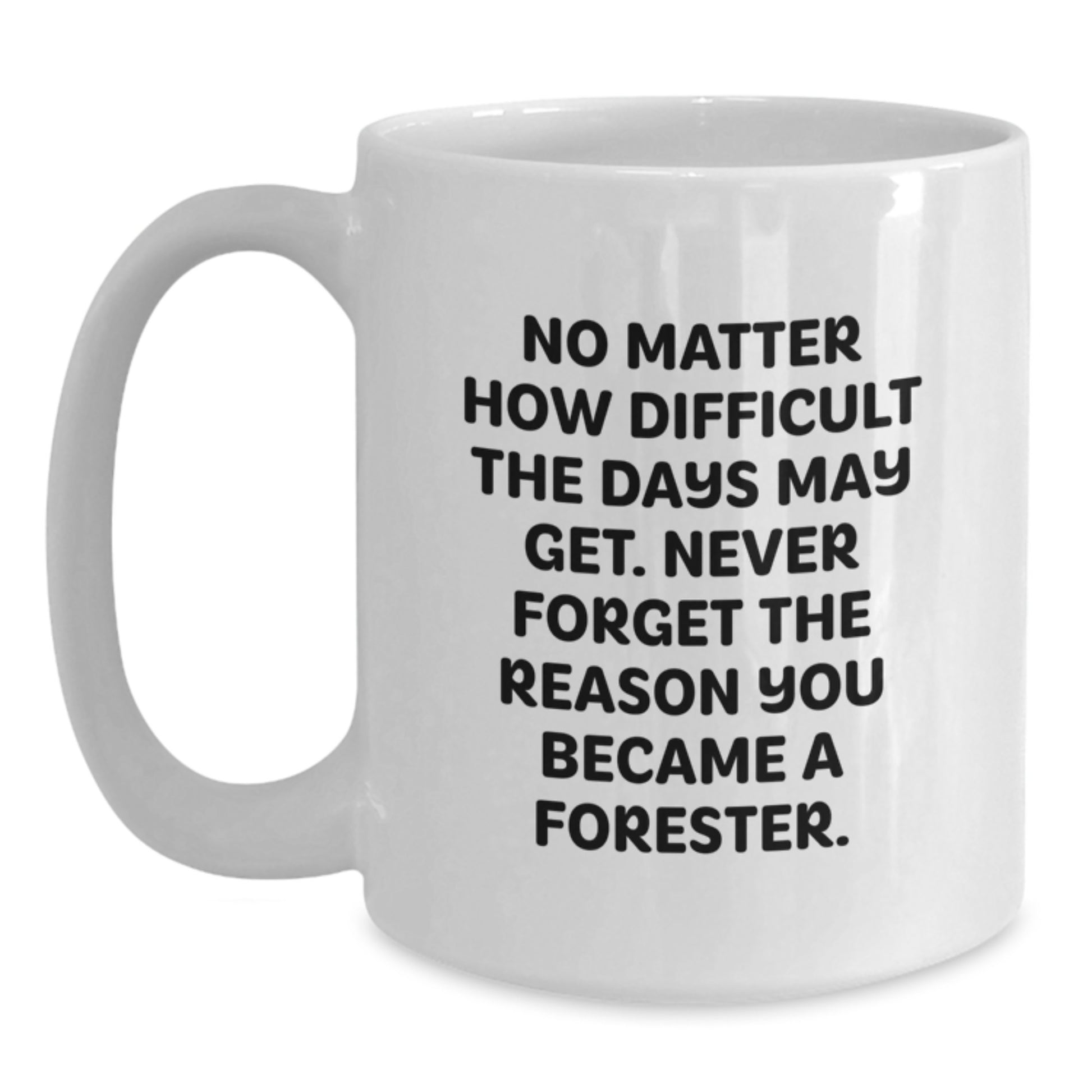 Funny Forester Quotes White Coffee Mug Gifts from Family, Graduation Unique Gifts for Forester, Never Forget Why You Became a Forester - Main