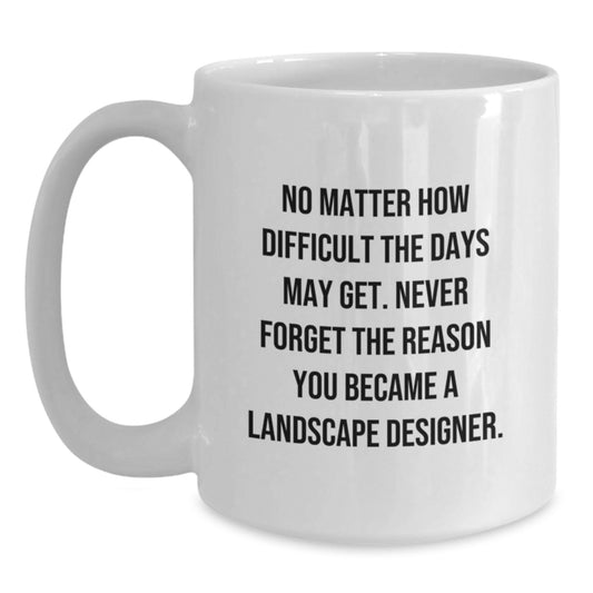 Landscape Designer Inspirational White Coffee Mug, Funny Quote Gifts for Landscape Designers, Graduation Unique Gifts from Friends to Family - Main