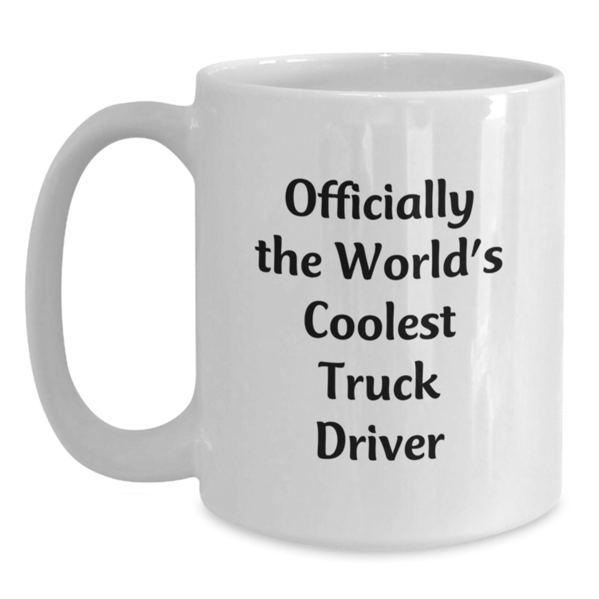 Funny Truck Driver Gifts, White Coffee Mug for Men, Officially The World's Coolest Truck Driver, Graduation Unique Gift - Main