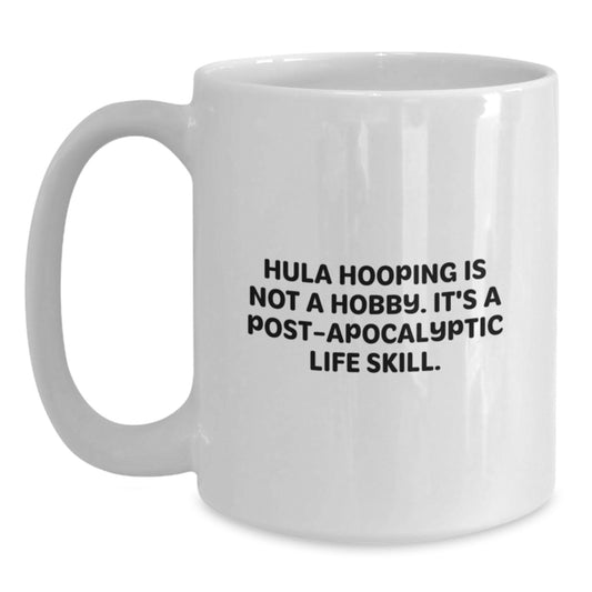 Funny Hula Hooping Gifts for Women - Gifts from Friends to Hula Hooping Enthusiasts - White Coffee Mug for Graduation Unique Gifts - Main