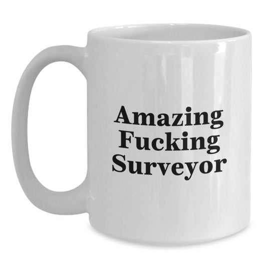 Funny Surveyor White Coffee Mugs Gifts from Men for Surveyor Friends - Main